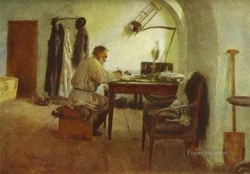 書斎にいるレフ・トルストイ 1891年 イリヤ・レーピン Oil Paintings